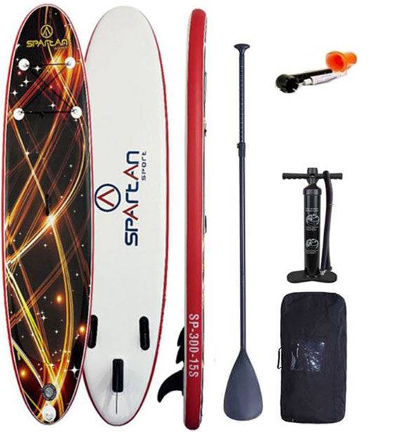Spartan SUP Board - Sort/Rød