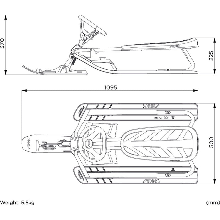 Snowracer Iconic Kælk - Red/Black