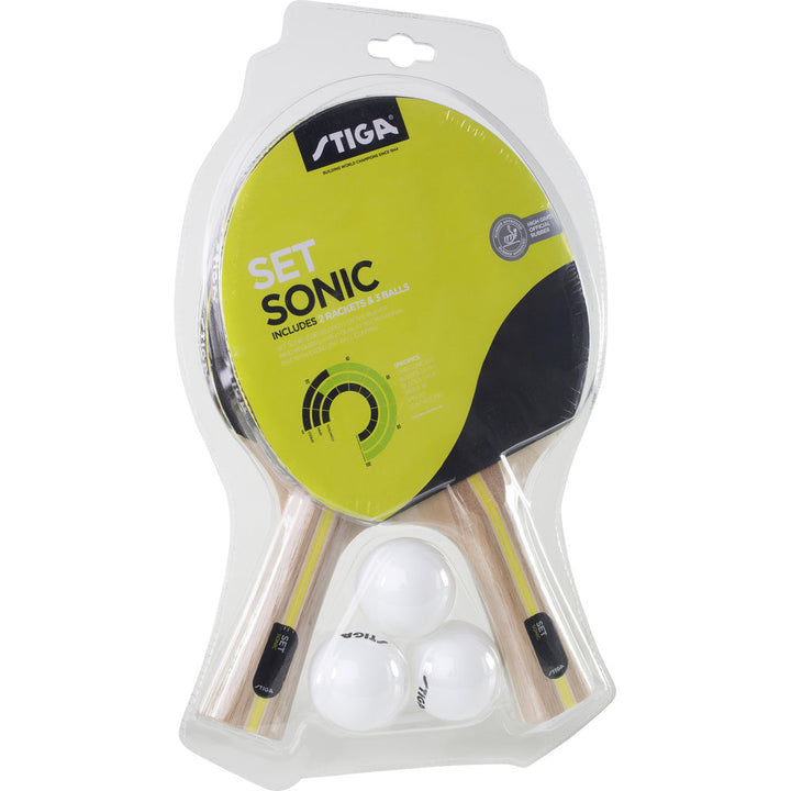 Sonic Bordtennisbat Sæt - inkl. 3 bolde