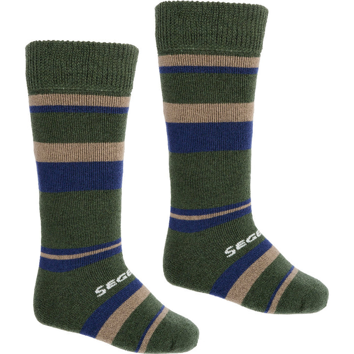 Børn - Stripe Merinould Skistrømper - Flere Farver