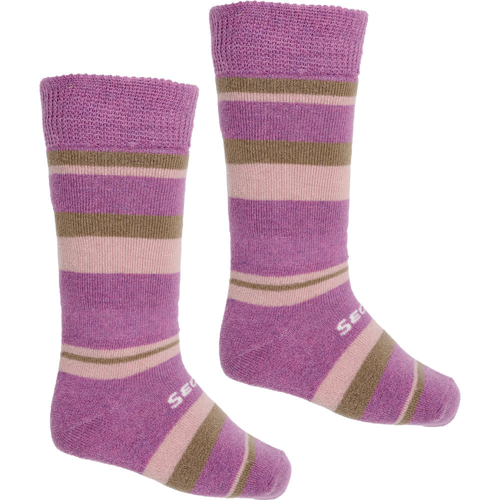 Børn - Stripe Merinould Skistrømper - Flere Farver
